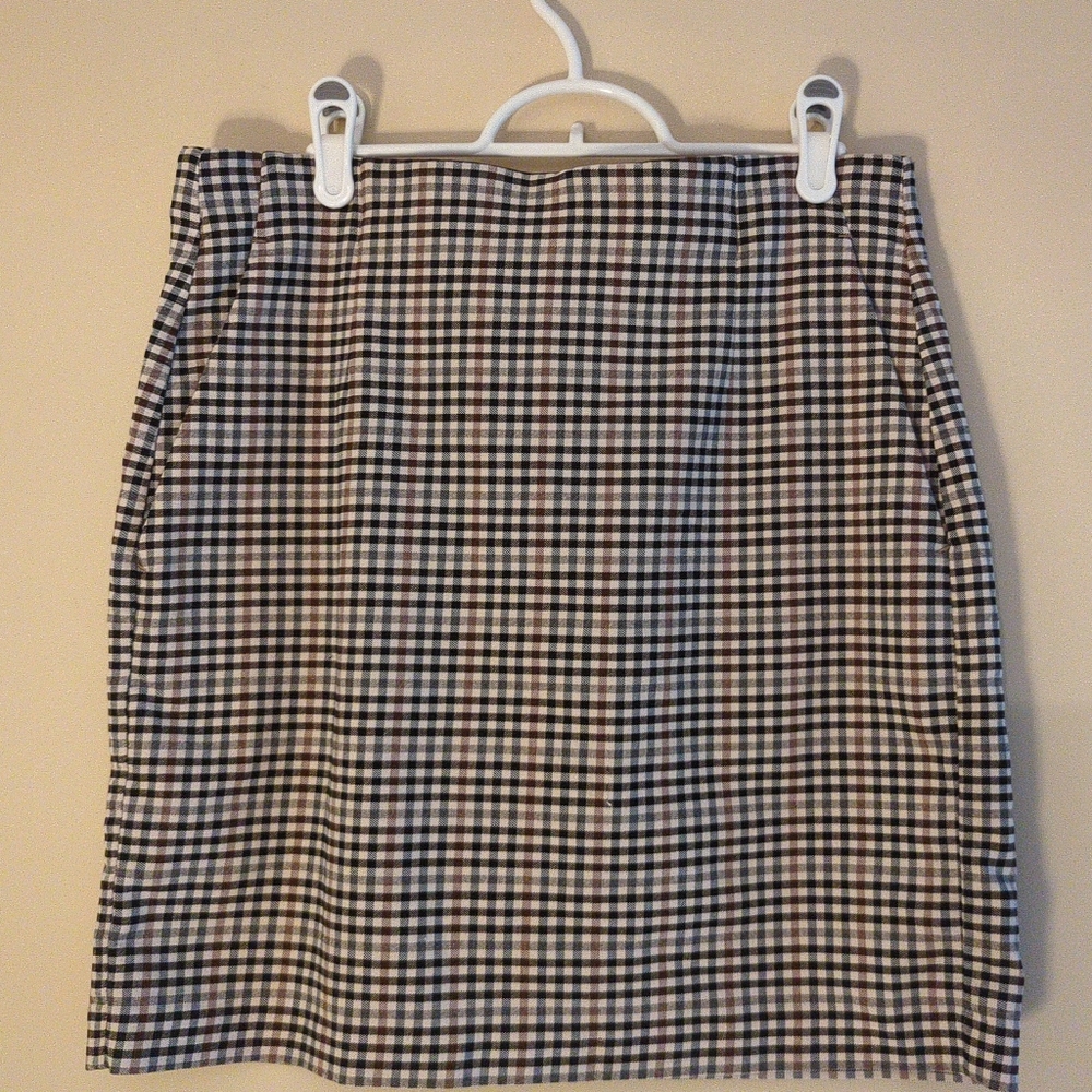 Dynamite Black and White Checkered Mini Skirt 🧨